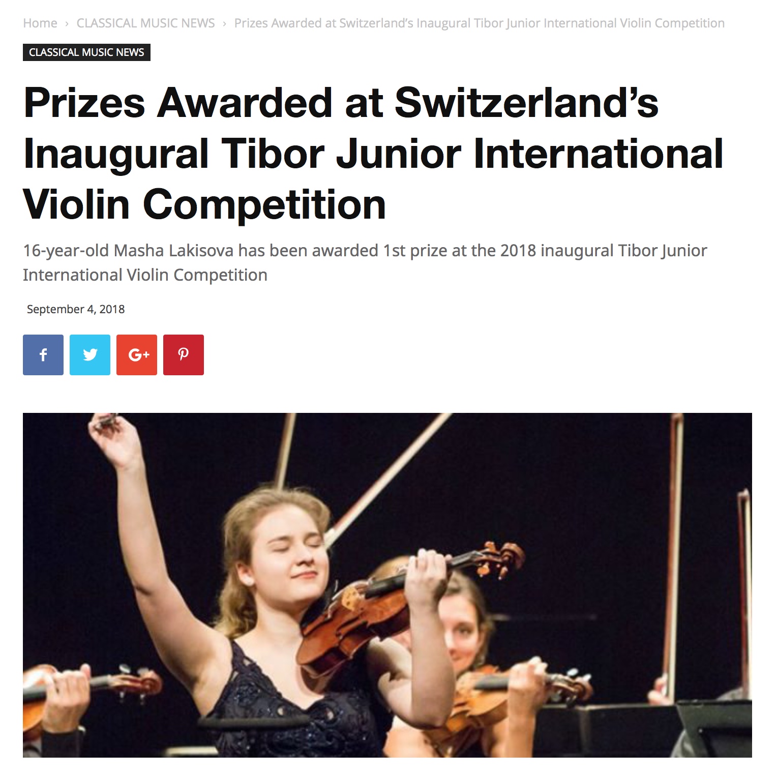 Dmitry Smirnov wins 2015 Tibor Varga Violin Competition Sion Valais, News