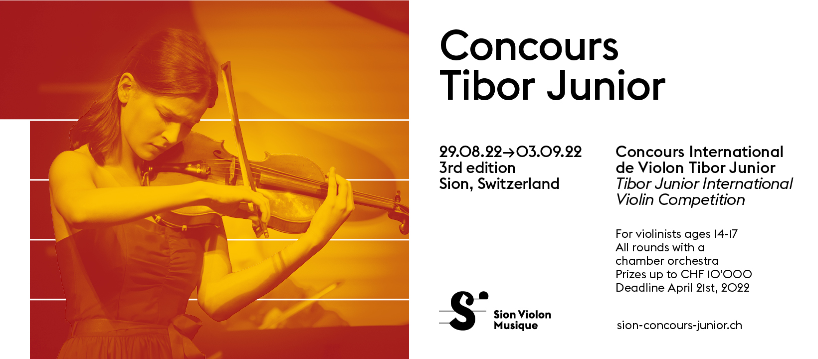 Sion concours  Tibor Junior Competition 2022: registration is